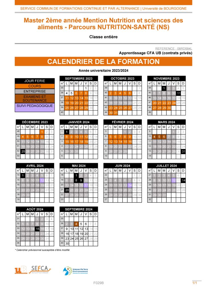 Calendrier_alternance_2023_2024 Master nutrition santé